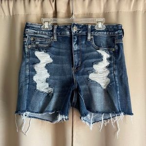 AE Destroyed Denim High-Rise Shortie